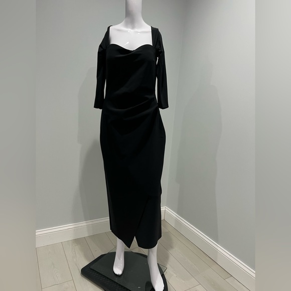 $845 Chiara Boni La Petite Robe Tehuel Cut-Out Midi-Dress size40 - Picture 8 of 11